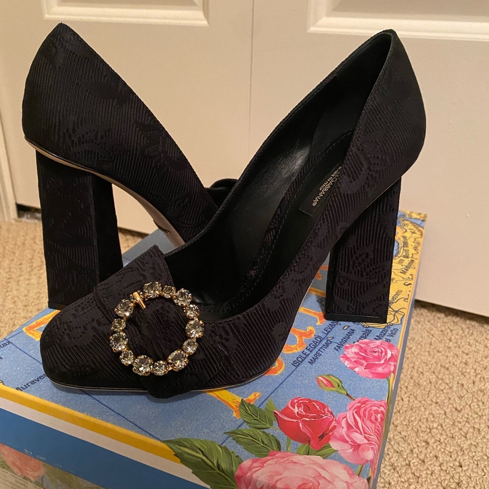 Dolce & Gabbana square high heel pump